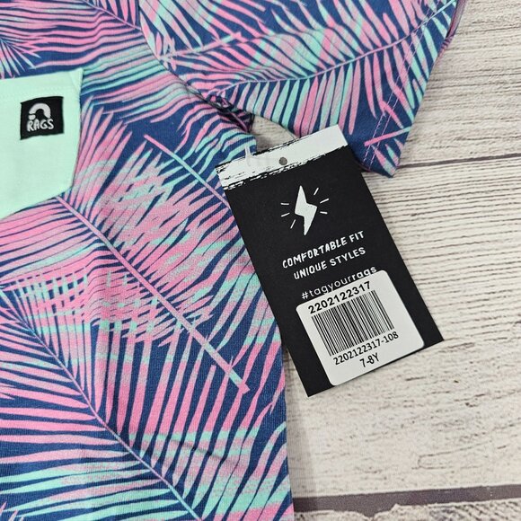 NWT Rags To Raches Toddler Boy Palm Trees T-Shirt Size 7-8y - Picture 3 of 4